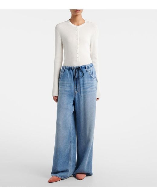 Agolde Blue Shaw Wide-Leg Jeans