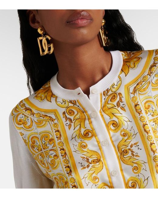 Dolce & Gabbana Yellow Buttoned Cardigan