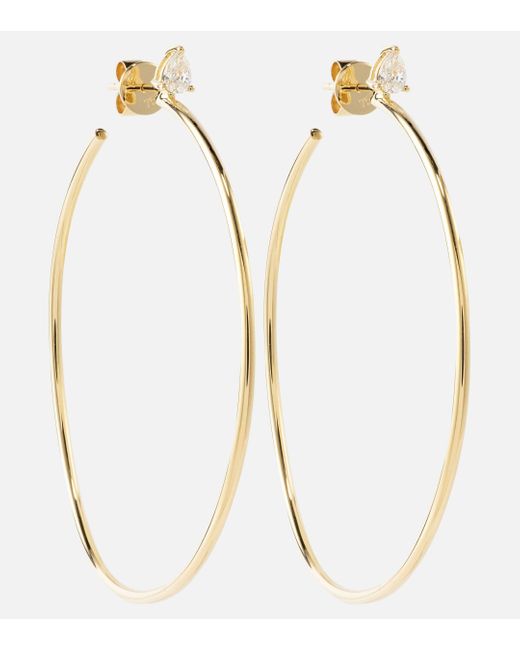 Anita Ko Metallic 18kt Gold Hoop Earrings With Diamonds