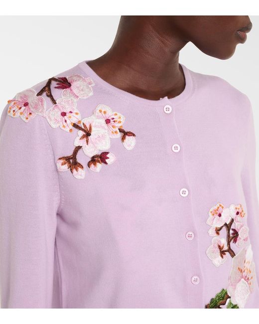 Cardigan di Oscar de la Renta in Pink