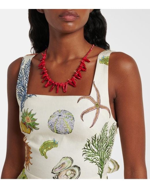 ALÉMAIS Metallic Sea Linen Minidress