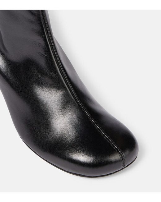 Lemaire Black Anatomic 55 Leather Ankle Boots