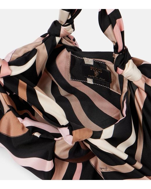 Emilio Pucci Black Small Twill Shoulder Bag