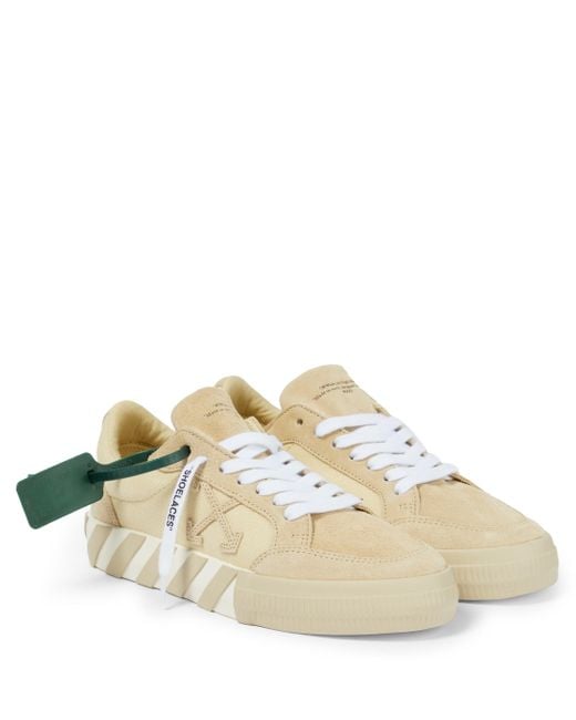 Sneakers Low Vulcanized in canvas e suede di Off-White c/o Virgil Abloh in Natural