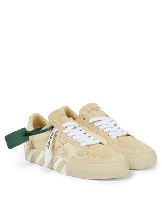 off white lot suede
