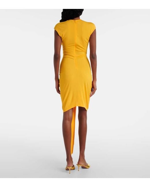 Christopher Esber Yellow Minikleid Duo Bezel Aus Jersey