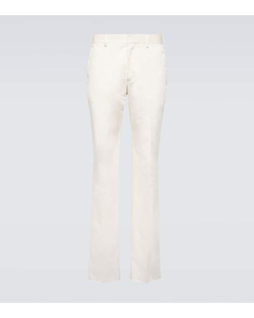 Pantaloni chino in cotone di Lardini in White da Uomo