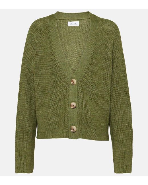 Cardigan Marilyn En Mezcla De Lana Velvet de color Green