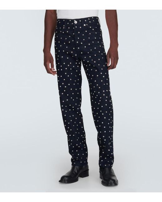 Jeans Regular Con Borchie di Lanvin in Blue da Uomo
