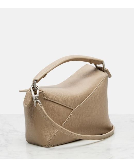 Loewe Metallic Puzzle Edge Mini Leather Top-Handle Bag