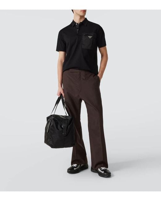 Prada Black Recycled Polyester-blend Sneakers for men