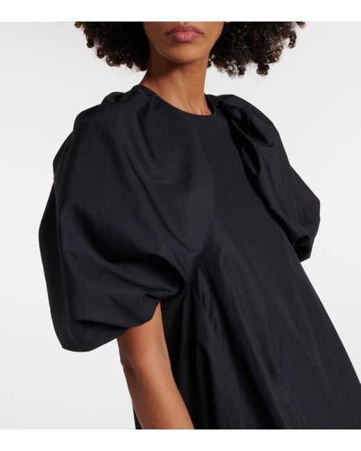 Noir Kei Ninomiya Black Puff-sleeve Cotton Poplin Maxi Dress