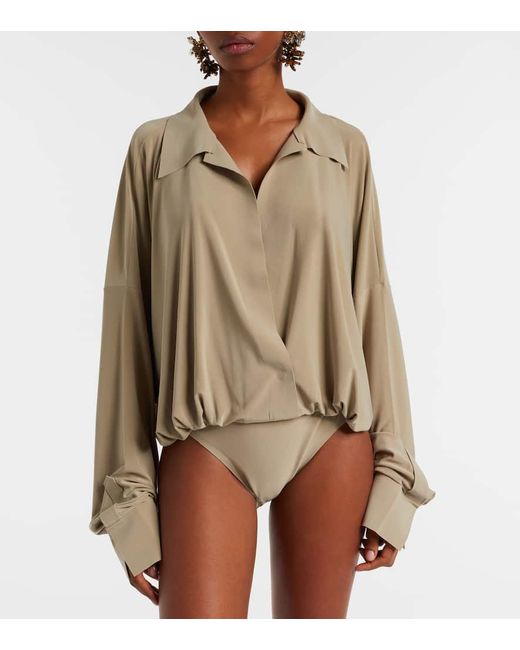 Body Oversized Norma Kamali de color Natural
