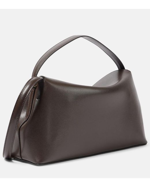 Totême Metallic Leather Tote Bag with Top Handle
