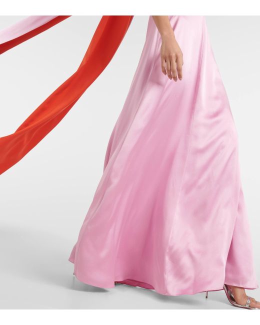 Robe longue Amanita en soie Roksanda en coloris Pink