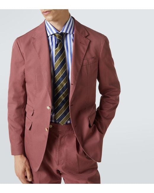 Dunhill Red Cavendish Cotton Blazer for men