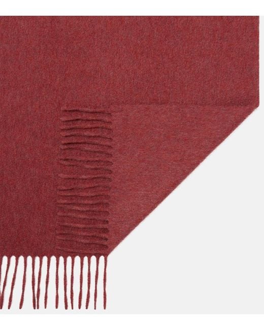 Loro Piana Red Grande Unita Cashmere Scarf