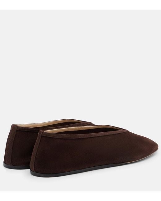 Le Monde Beryl Brown Luna Suede Ballet Flats