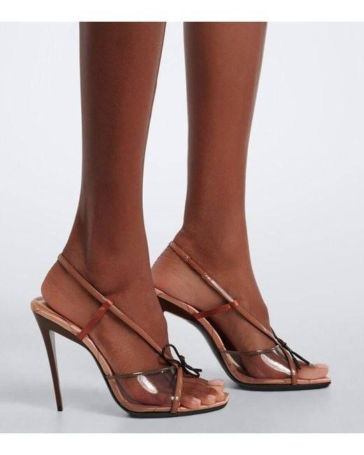 Saint Laurent Pink Jean Slingback Sandals