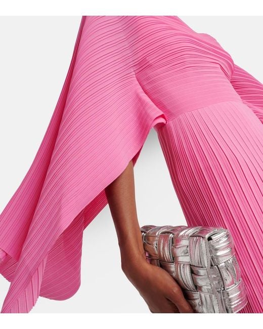 Solace London Pink Adami Chiffon Maxi Dress