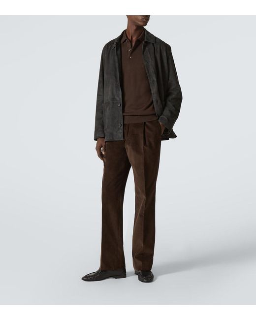 Saman Amel Gerade Hose Amo Aus Baumwoll-Cord in Brown für Herren