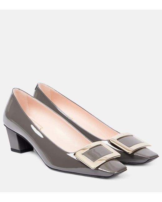 Roger Vivier Metallic Pumps Belle Vivier 45 Aus Lackleder