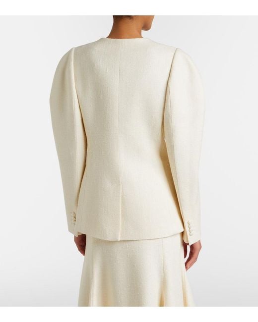Gabriela Hearst Natural Daelan Silk And Wool Blazer