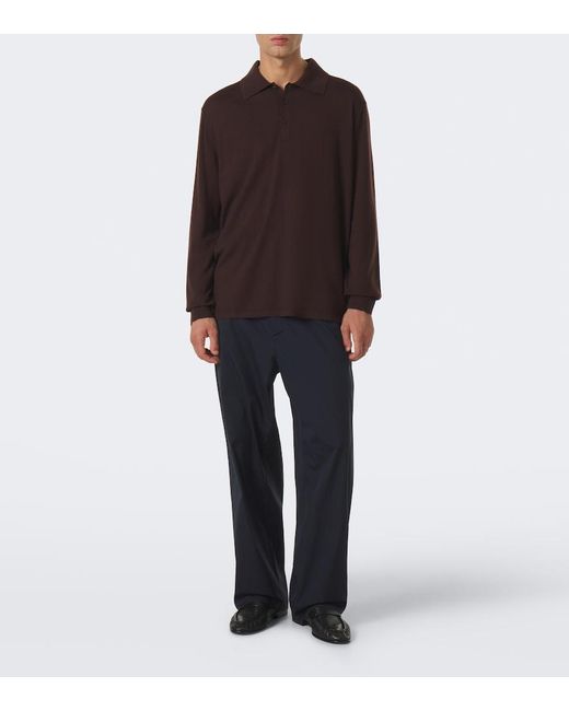 The Row Brown Menville Wool Polo Sweater for men