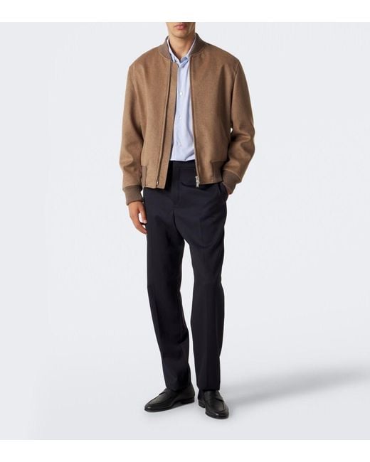 Lardini Blue Striped Cotton Poplin Shirt for men