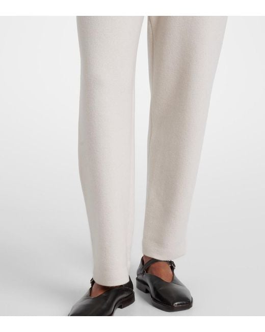 Lisa Yang White Sonya Cashmere Straight Pants