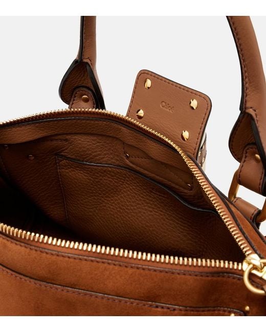 Chloé Brown Paddington Suede Shoulder Bag