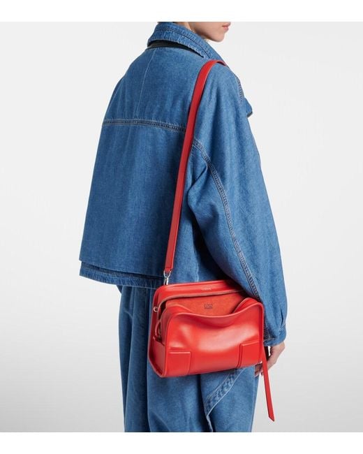 Loewe Red Amazona 180 Small Leather Top-Handle Bag