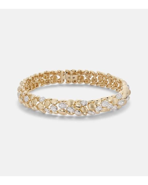 Rainbow K Metallic Blossom Small 14Kt Bracelet With Diamonds