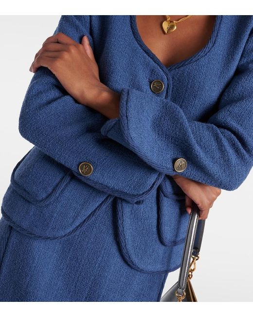 Etro Blue Wool-Blend Blazer