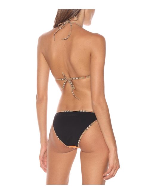 vintage check triangle bikini