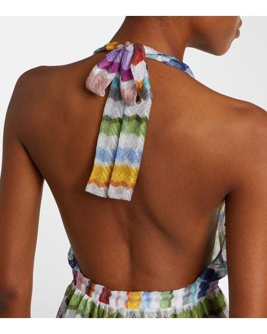 Missoni Multicolor Zigzag Halterneck Romper