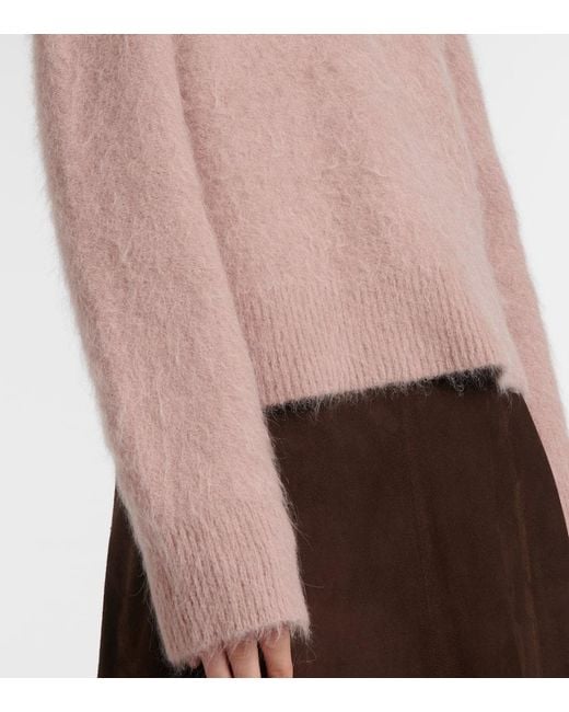 Vince Pink Pullover Aus Einem Mohairgemisch