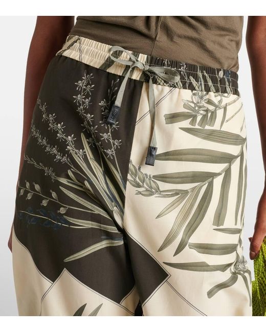 Pantalones anchos Paula's Ibiza de algodon y seda Loewe de color Natural