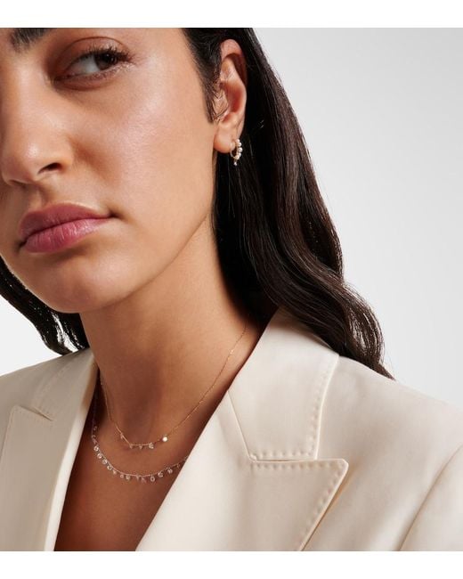 PERSÉE White Danae 18Kt Necklace With Diamonds