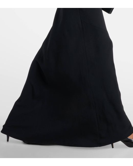 AMI Black Jersey Maxi Dress