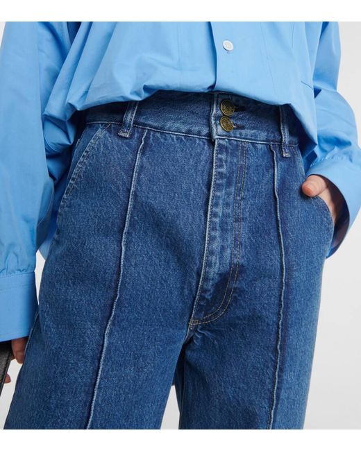Jeans rectos '70s de tiro alto FRAME de color Blue