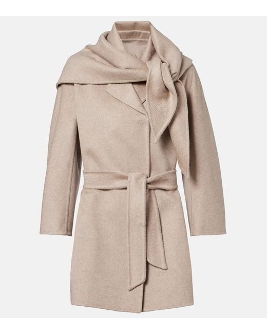 Max Mara Natural Cashmere Wrap Coat