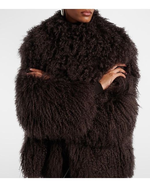 Yves Salomon Black Shearling Jacket