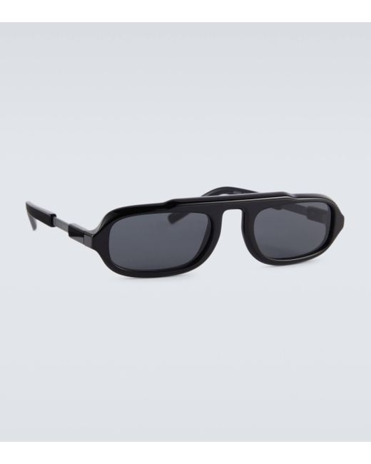 Giorgio Armani Black Round Sunglasses for men