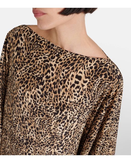 Givenchy Natural Leopard-print Silk Kaftan