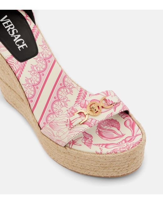 Versace Multicolor Wedge Sandals