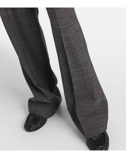 Pantalones rectos Gandal de sarga de lana virgen The Row de color Gray