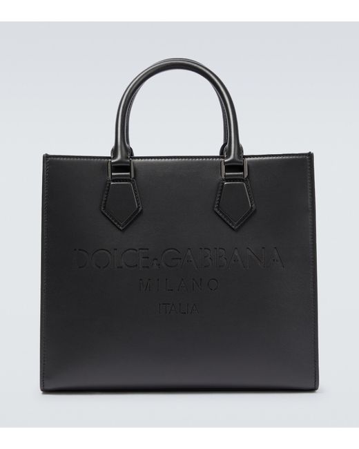 Hombre Bolsos de Bolsos messenger de Bolso de hombro con placa del logo Dolce & Gabbana de hombre de color Negro 