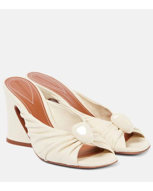 Zimmermann Gleam 85 Leather Mules in Natural | Lyst