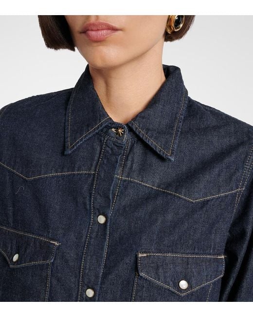 Nili Lotan Blue Travis Denim Shirt